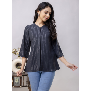 Black Viscose Blend Top, SA19