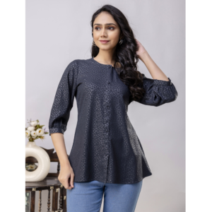 Black Viscose Blend Top, SA20